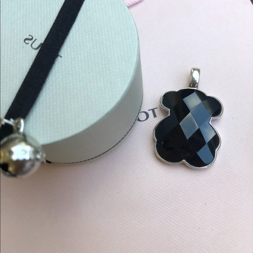 TOUS onyx gem faceted pendant brand NEW authentic
